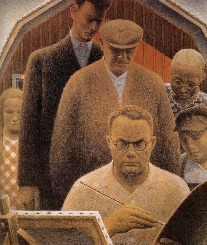 Grant Wood Returned from Bohemia Germany oil painting art